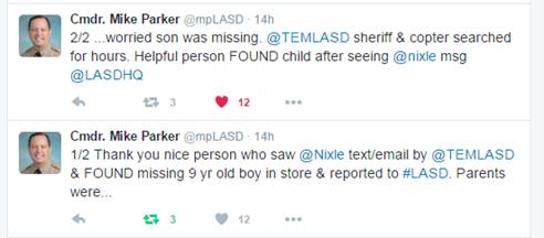 Nixle In Action Child Found In LA County