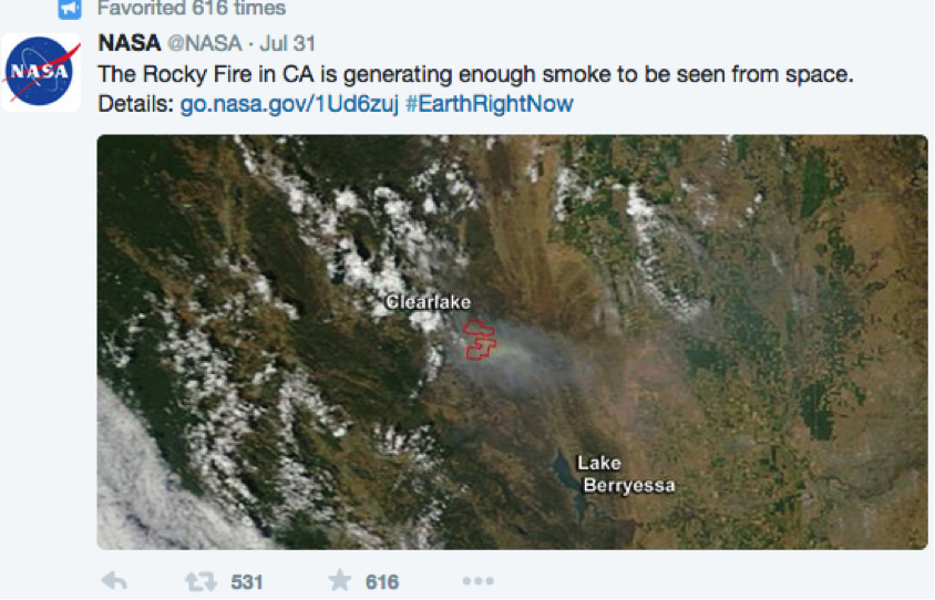 rocky fire nasa