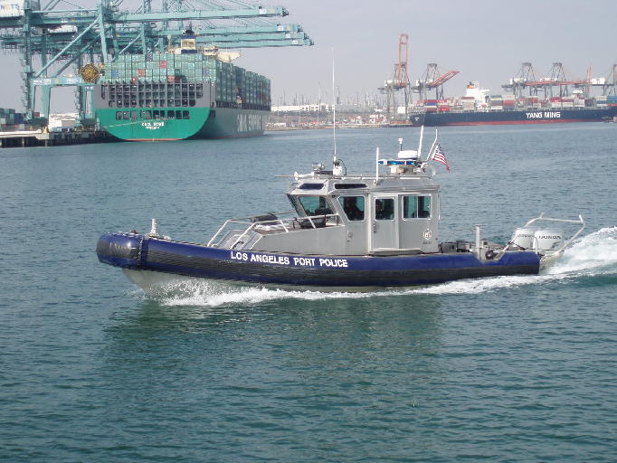 Los Angeles Port Police boat patrolling the harbor