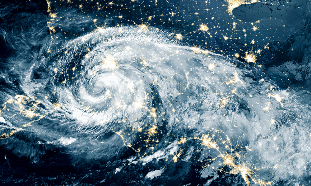 Hurricane Michael made its way into North Carolina. Elements of this image furnished by NASA.