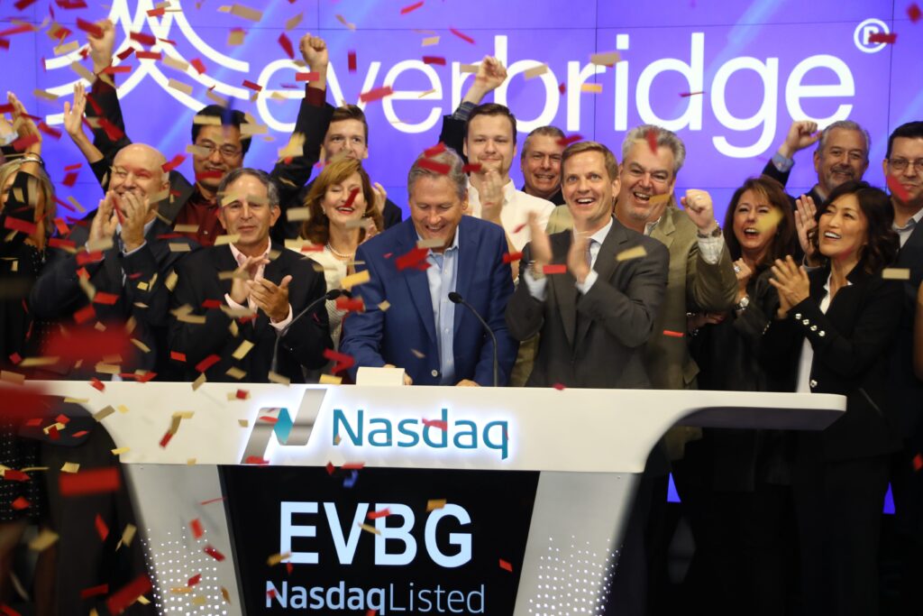 Everbridge CEO David Wagner rings the NASDAQ bell.