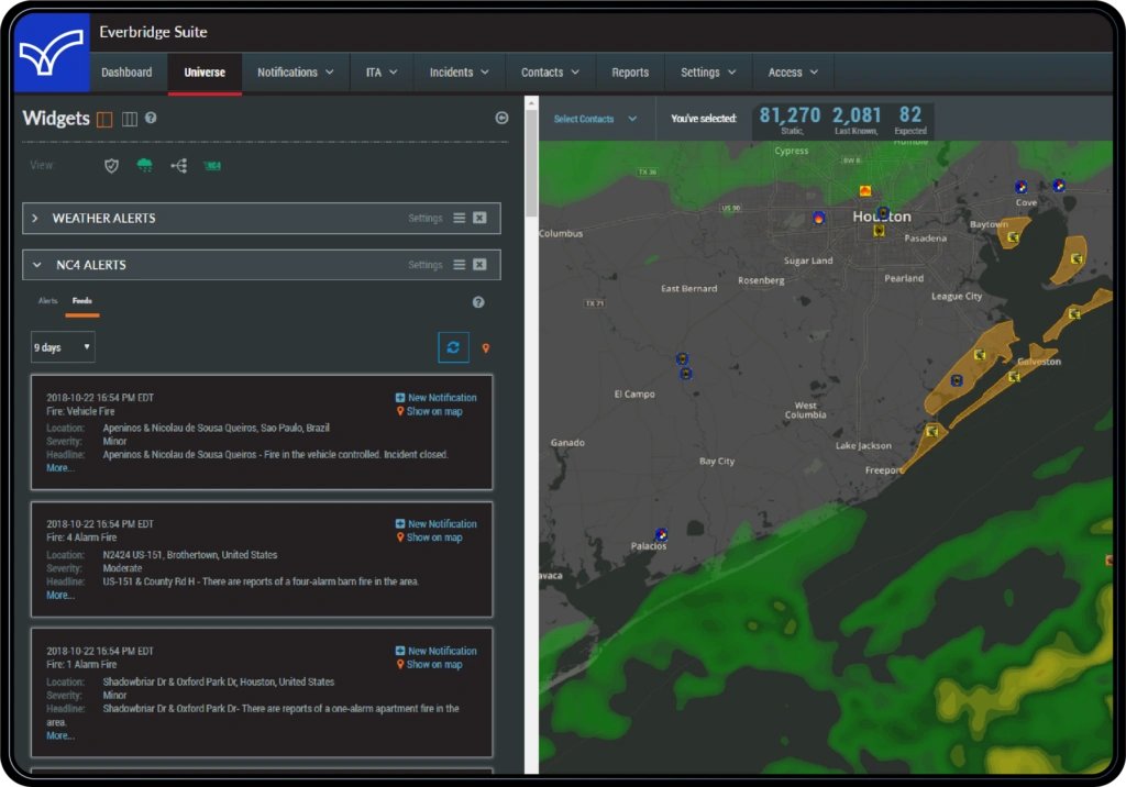 Everbridge Alerting Dashboard