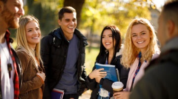 Students On University Campus