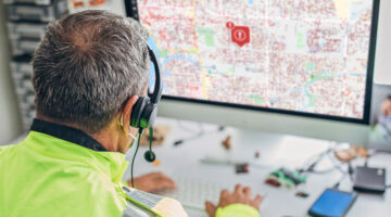 tech monitoring events on a map