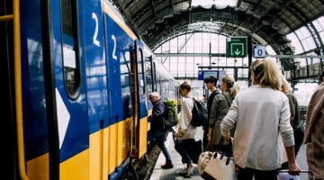 Passengers Entering Train