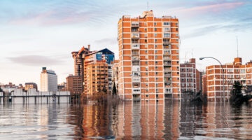 Hypothetical Flood Of Water In Madrid Due To The Effects Of Glob