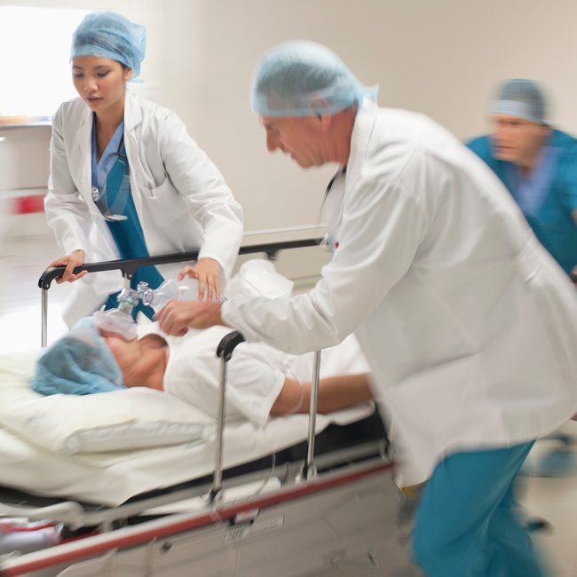 Patient Being Rushed To Operating Room