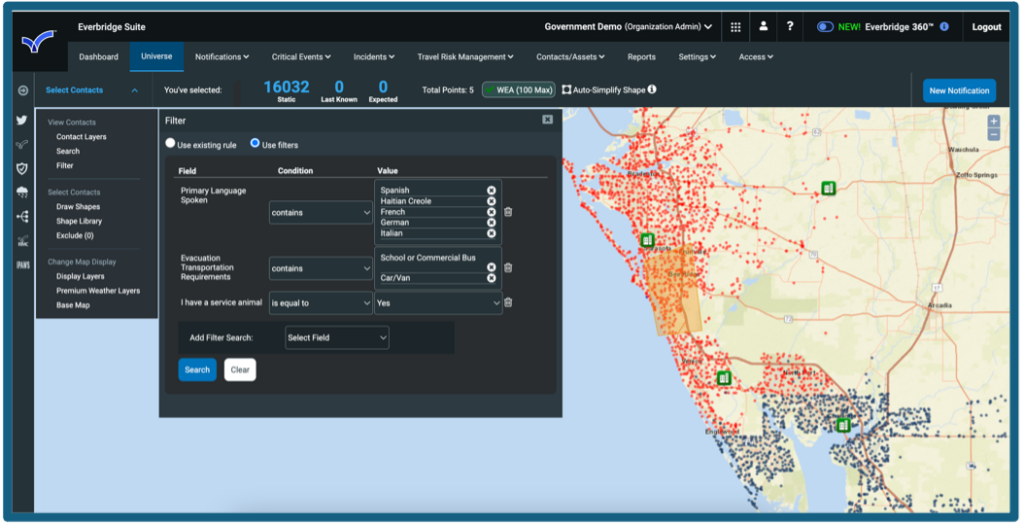 Everbridge 360 Map