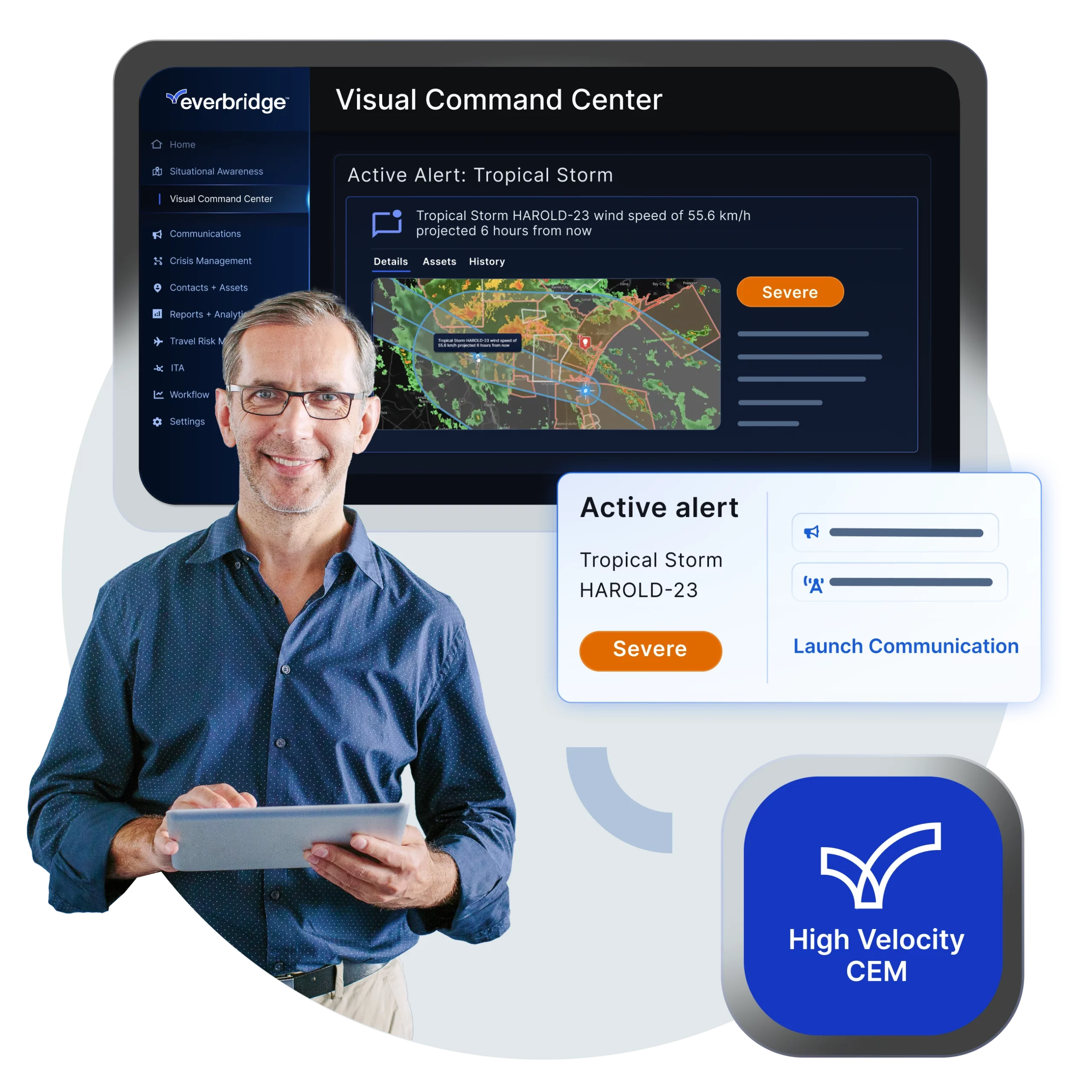 Everbridge visual command center dashboard