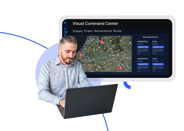 Visual Command Center supply chain info