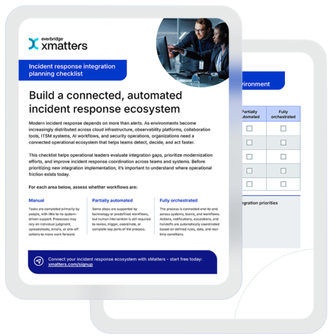 Incident Response Integration Planning Checklist